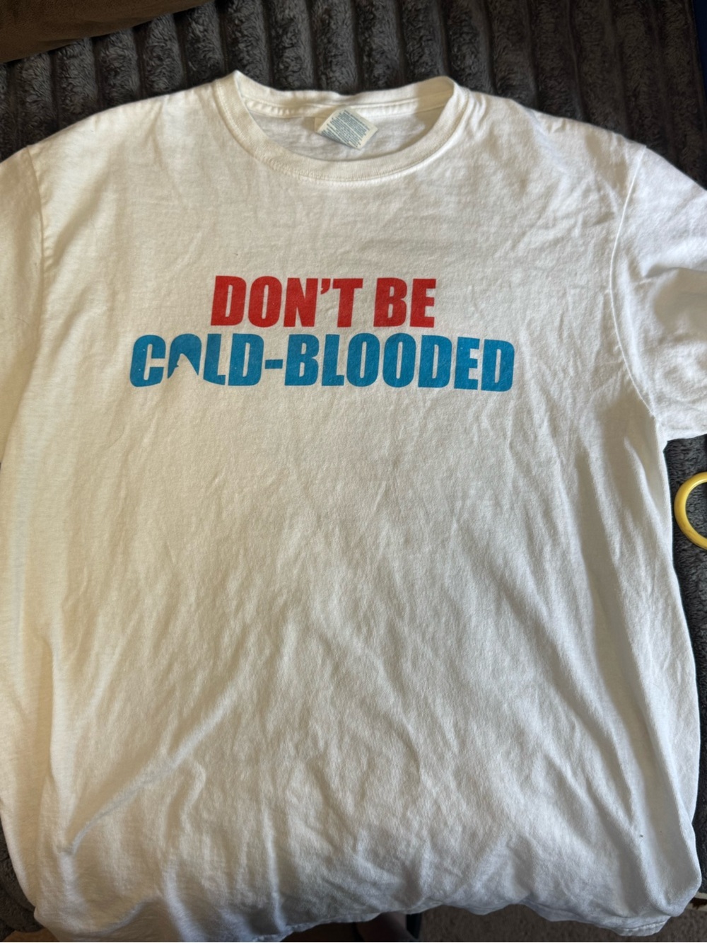 Don't Be Cold-Blooded Kids White Graphic Tee
